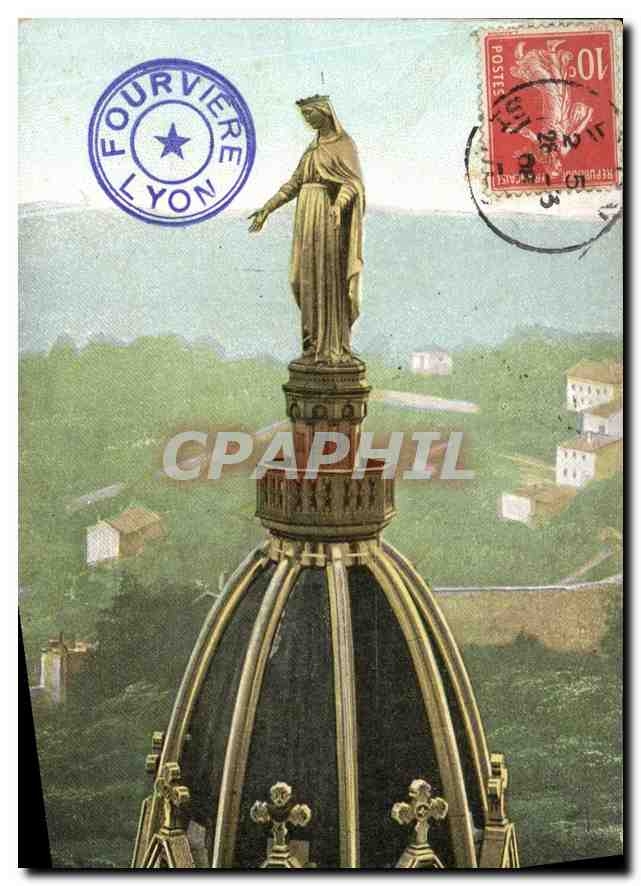 CPA Lyon La vierge doree de Fourvieres