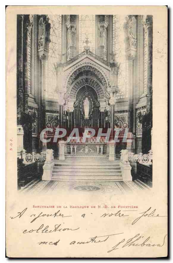 CPA Lyon Sanctuaire de la Basilique de N D de Fourviere
