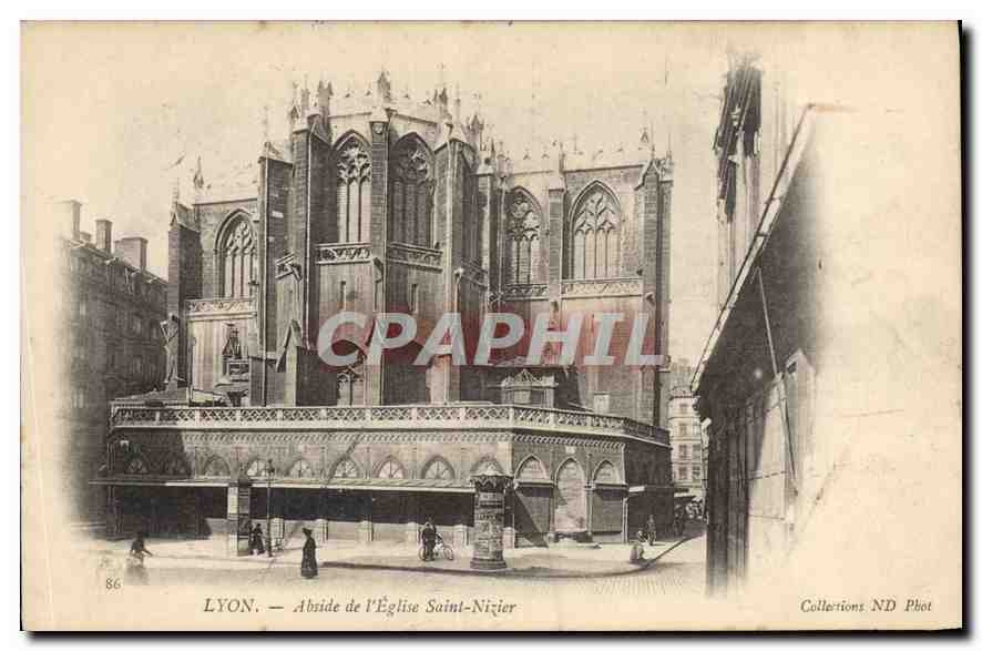 CPA Lyon Abside de l'Eglise Saint Nizier