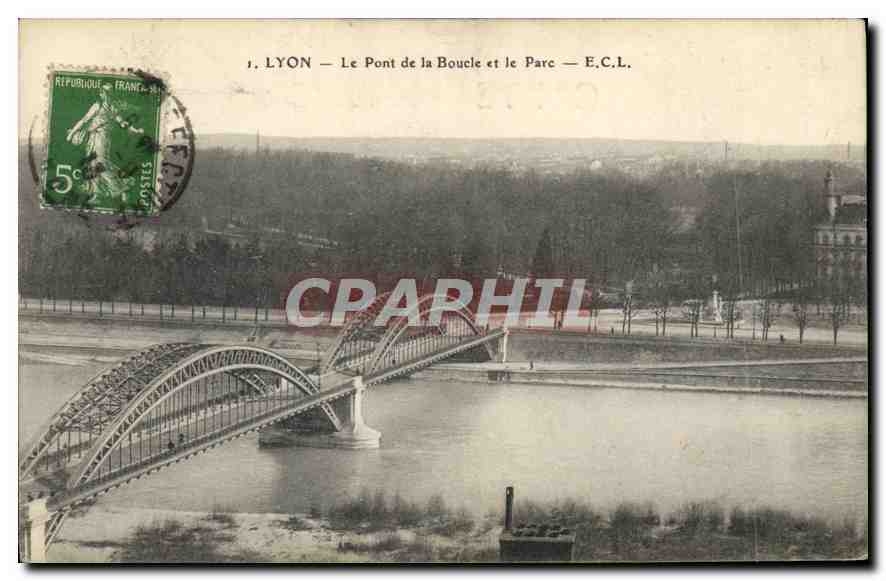 CPA Lyon Le Pont de la Boucle et le Parc