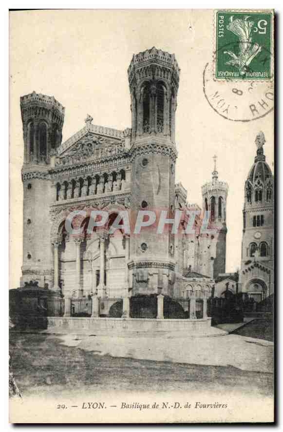 CPA Lyon Basilique de N D de Fourviere