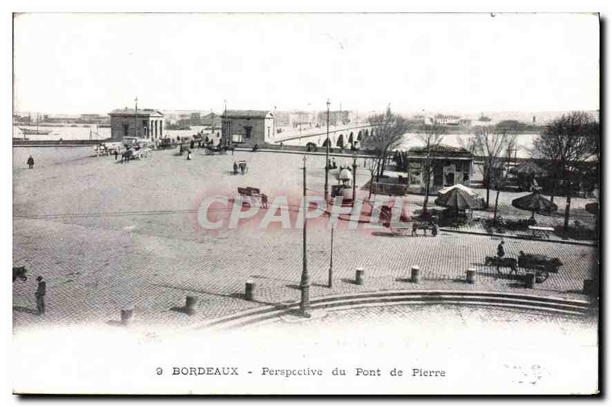 CPA Bordeaux Perspective du Pont de Pierre