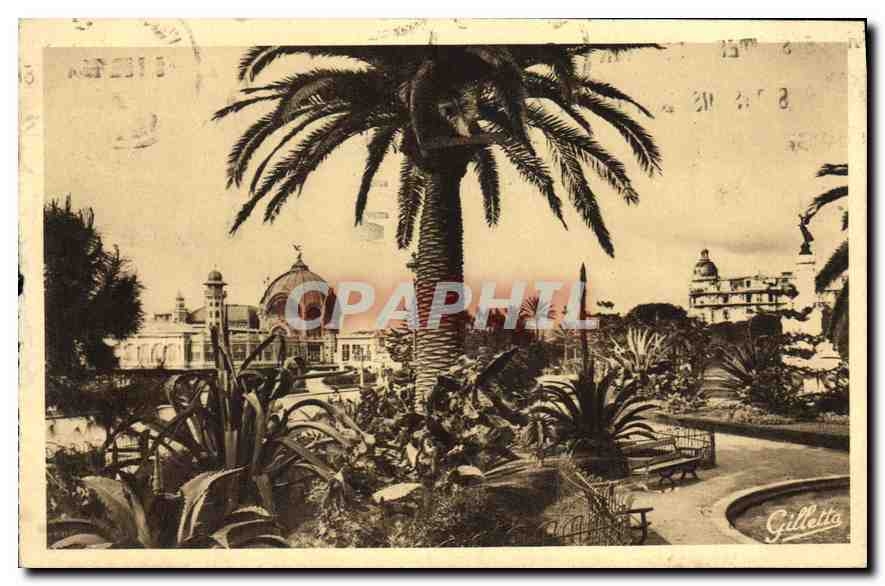 CPA Cote d'Azur Artistique Nice Un coin des Jardins