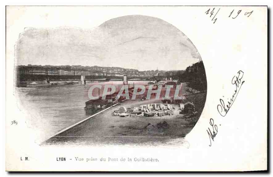 CPA Lyon Vue Prise du Pont de la Guillotiere