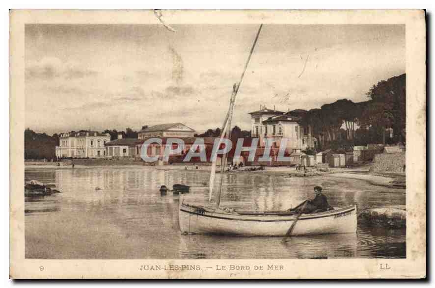 CPA Juan les Pins Le Bord de Mer
