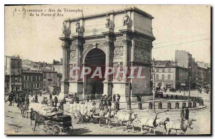 CPA Marseille Arc de Triomphe de la Porte d'Aix