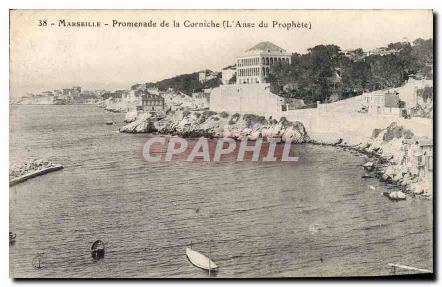 CPA Marseille Promenade de la Corniche (L'Anse du Prophete)