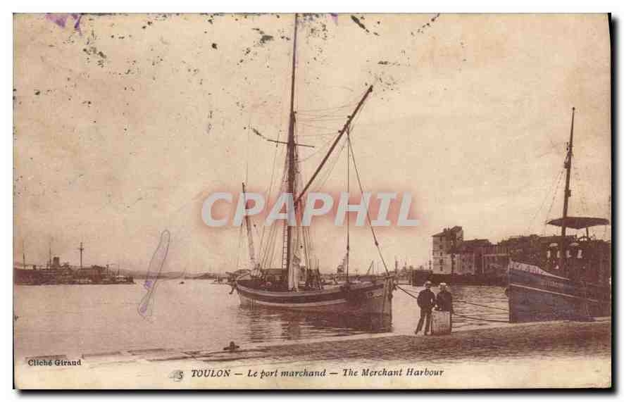 CPA Toulon Le port marchand Bateaux