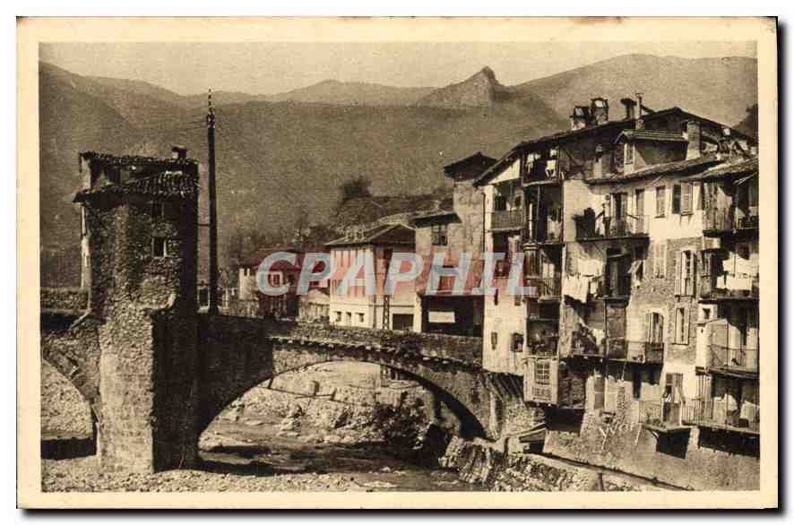 CPA La Douce France Cote d'Azur Environs de Nice Sospel le Vieux Pont