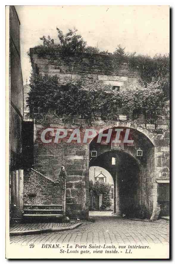 CPA Dinan La Porte Saint Louis vue interieur St Louis Gate vieux inside