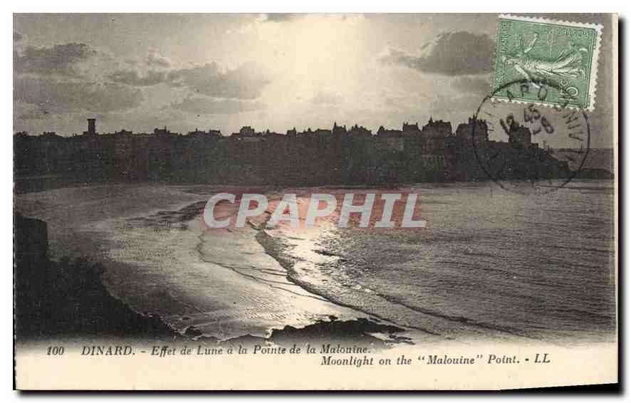 CPA Dinard Effet de Lune a la Pointe de la Malouine