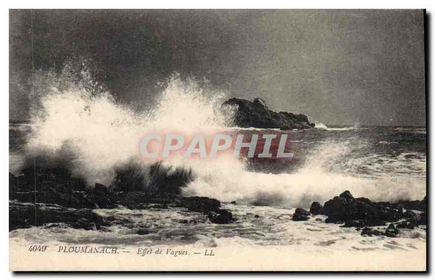 CPA Ploumanach Effet de Vagues