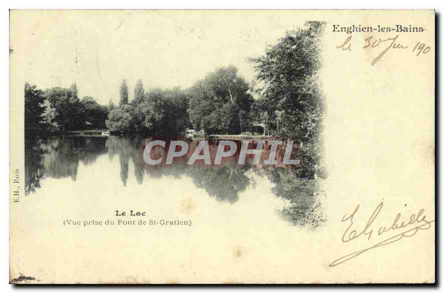 CPA Le Lac (Vue prise du Pont de St Gratien) Enghien les Bains