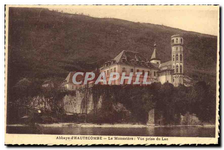CPA Abbaye d'Hautecombe Le Monastere Vue prise du Lac
