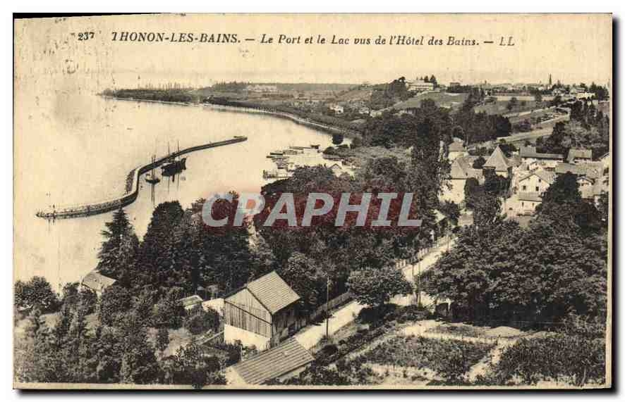 CPA Thonon les Bains Le Prt et le Lac vue de l'Hotel des Bains