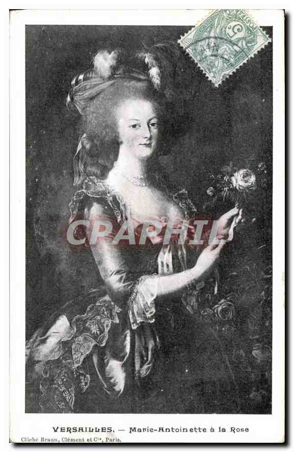CPA Versailles Marie Antoinette a la Rose