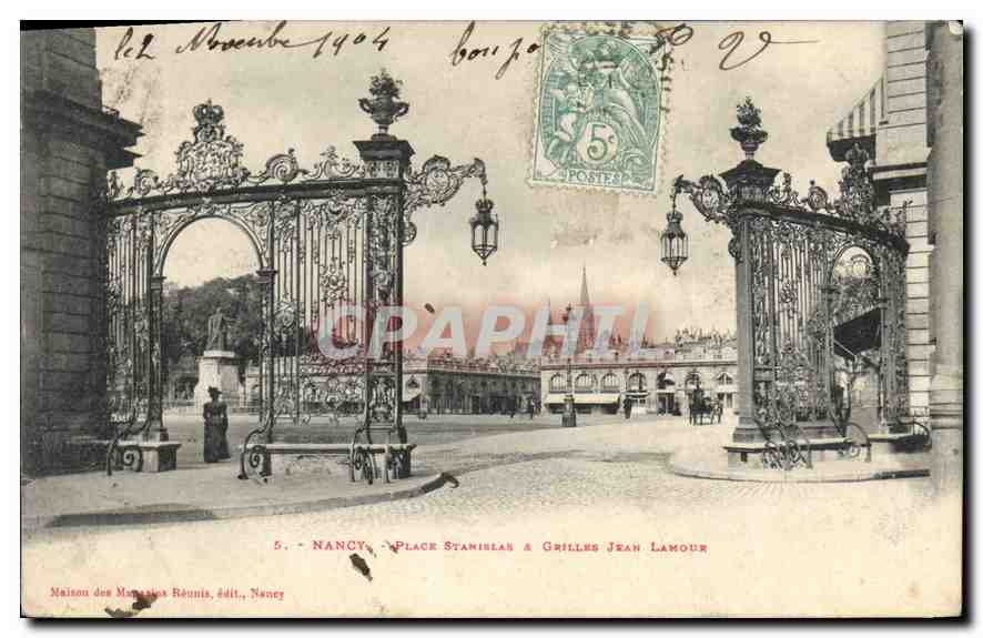 CPA Nancy Place Stanislas Grilles Jean Lamour