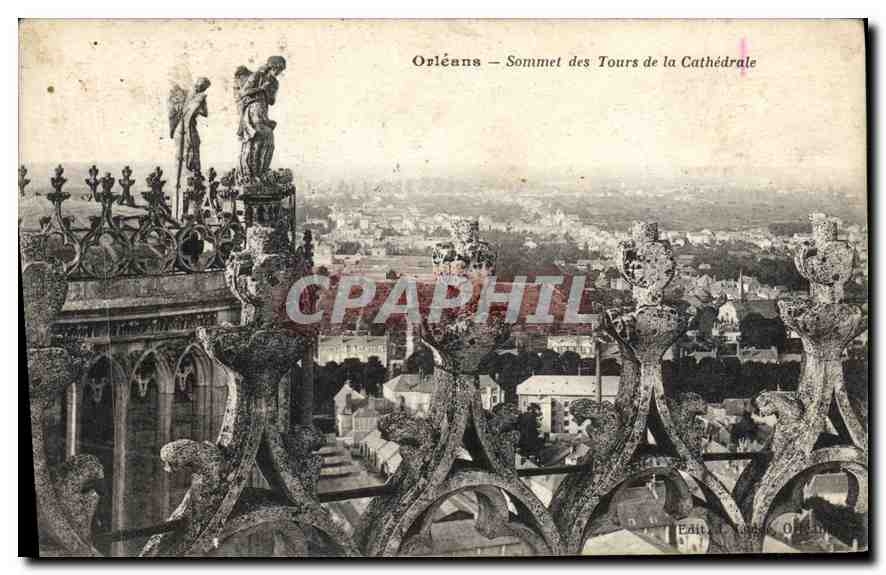 CPA Orleans Sommet des Tours de la Cathedrale