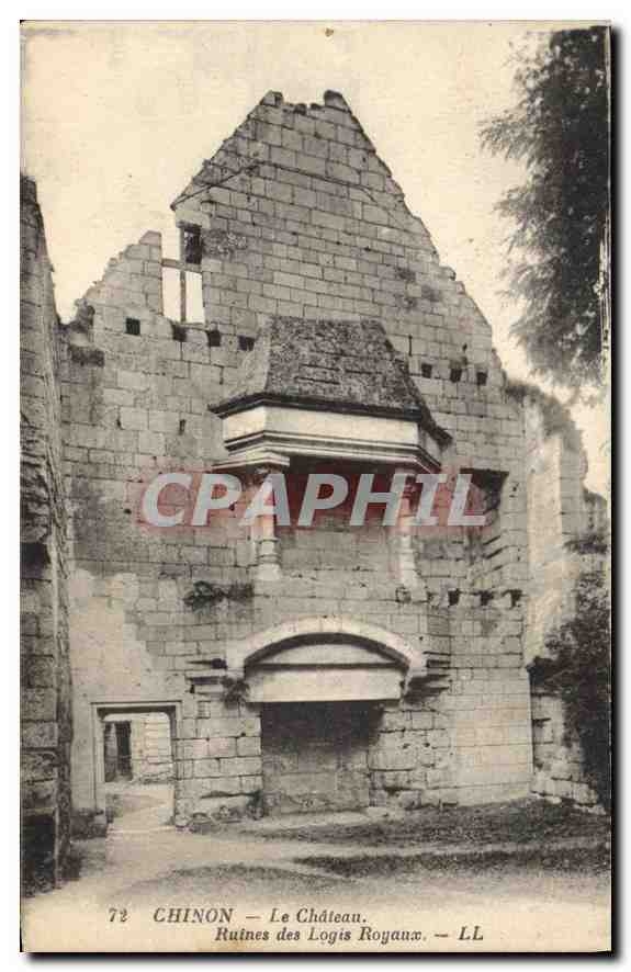 CPA Chinon Le Chateau Ruines des Logis Royaux