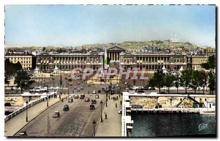 CPA Paris Place et Pont de la Concorde