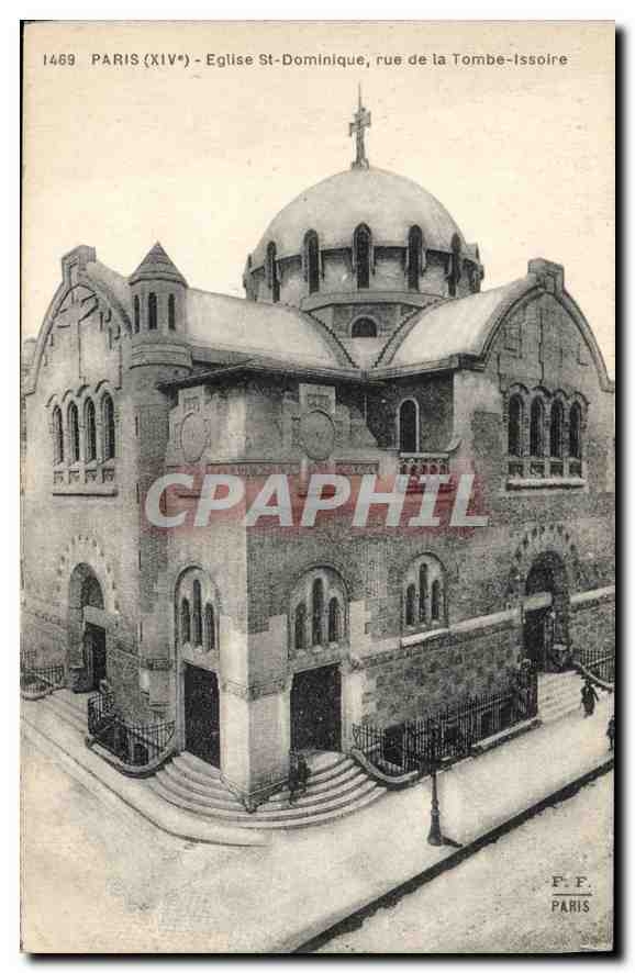 CPA Paris (XIVe) Eglise St Dominique rue de la tombe Issoire