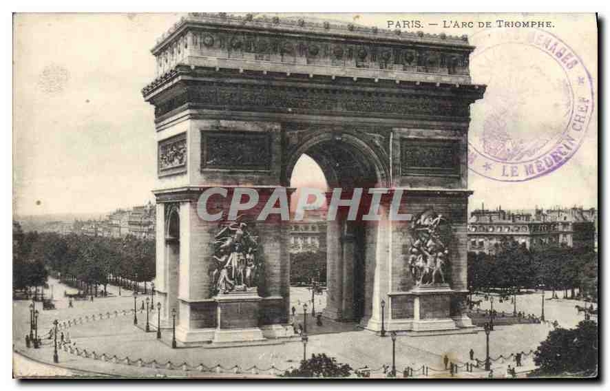 CPA Paris L'Arc de Triomphe