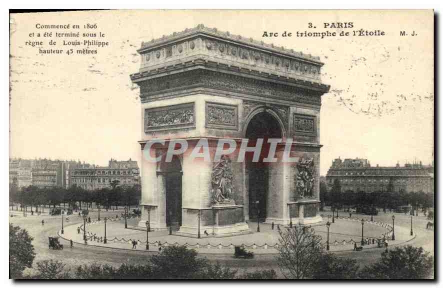 CPA Paris L'Arc de Triomphe de L'Etoile