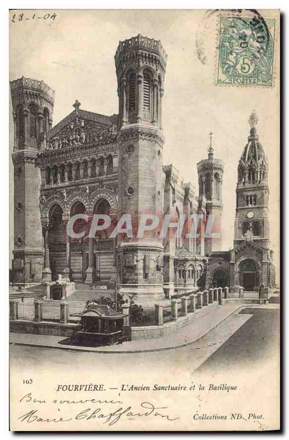 CPA Fourviere L'Ancien Sanctuaire et le Basilique
