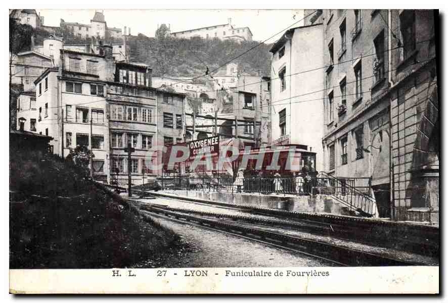 CPA Lyon Funiculaire de Fourvieres