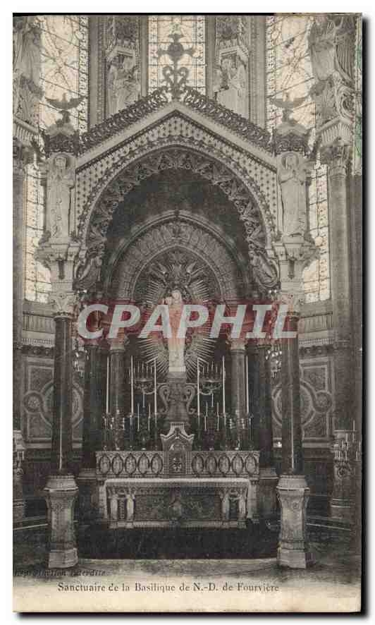 CPA Lyon Sanctuaire de la Basilique de N D de Fourviere