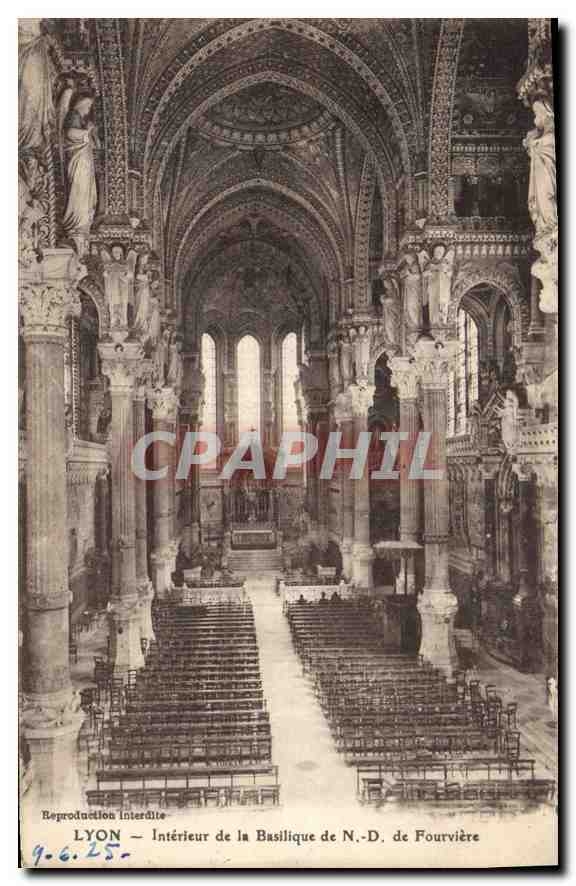 CPA Lyon Interieur de la Basilique de N D de Fourviere