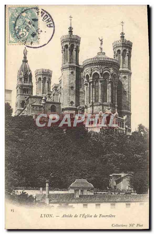 CPA Lyon Abside de l'Eglise de Fourviere