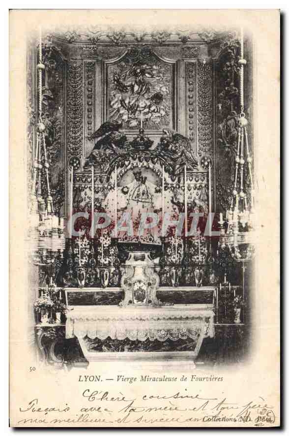 CPA Lyon Vierge Miraculeuse de Fourviere
