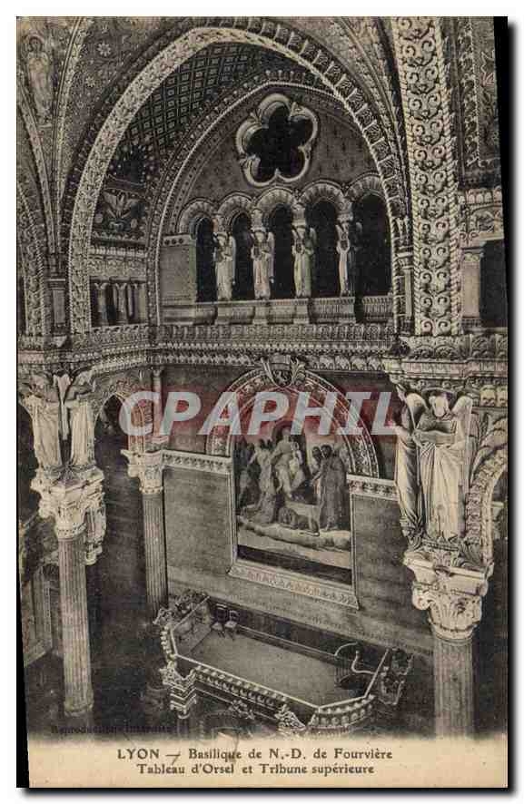 CPA Lyon Basilique de N D de Fourviere Tableau d'Orsel et Tribune supeireur