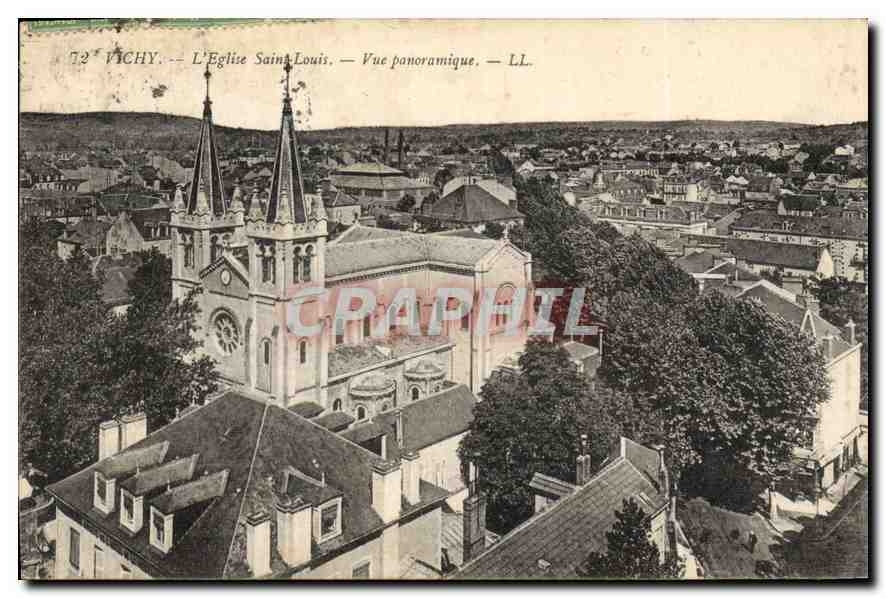 CPA Vichy L'Eglise Saint Loui Vue panoramique