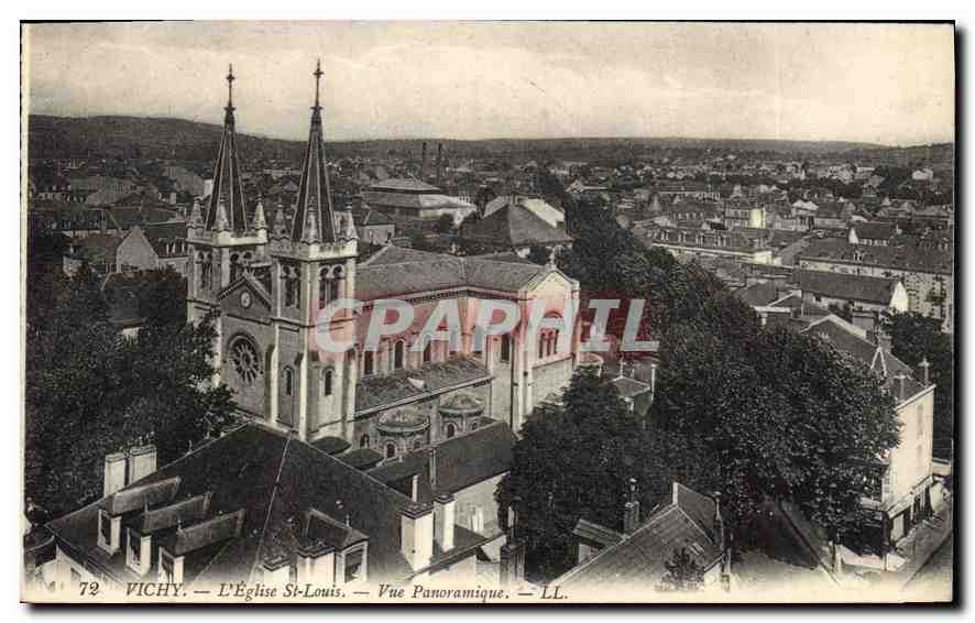 CPA Vichy L'Eglise St Louis Vue Panoramique