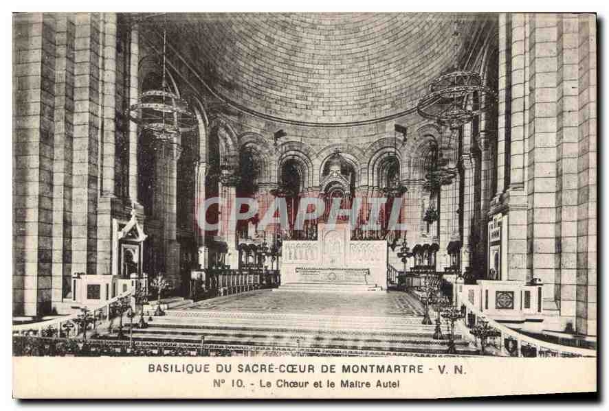 CPA Basilique du Sacre Coeur de Montmanrtre La Choeur et le Maitre Autel