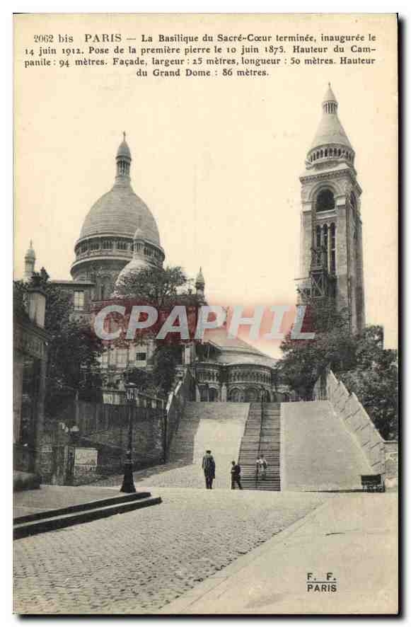 CPA Paris La Basilique du Sacre Coeur terminee inauguree le 14 juin 1912