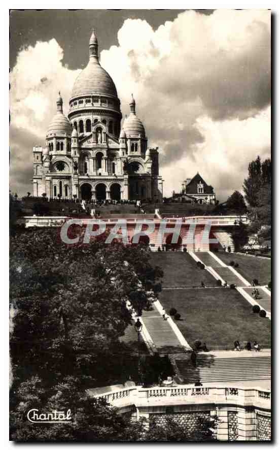 CPA Paris Le Sacre Coeur et les Jardins