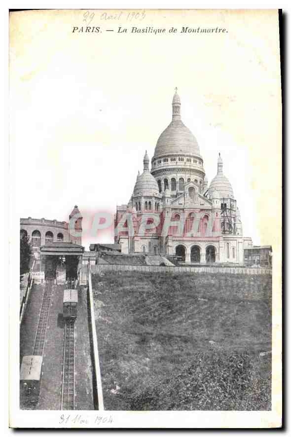 CPA Paris La Basilique de Montmartre