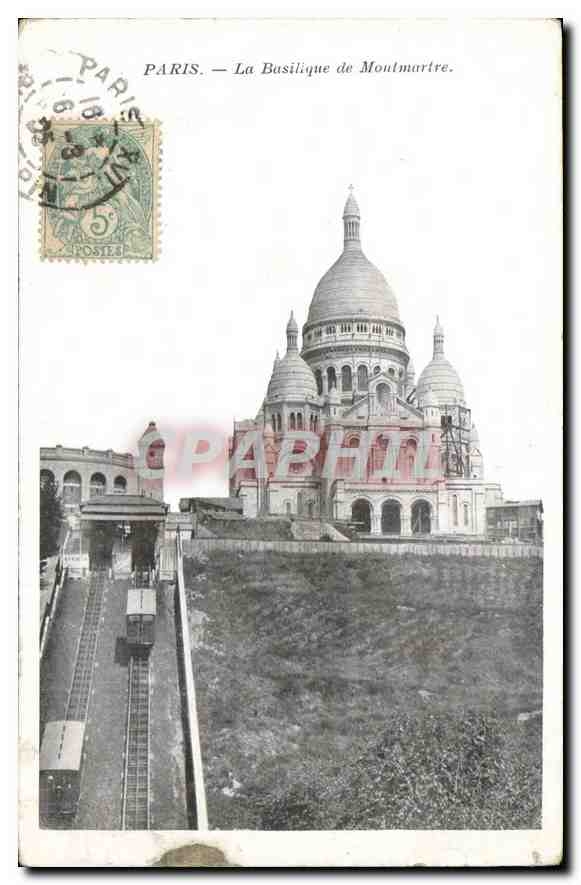 CPA Paris La Basilique de Montmartre