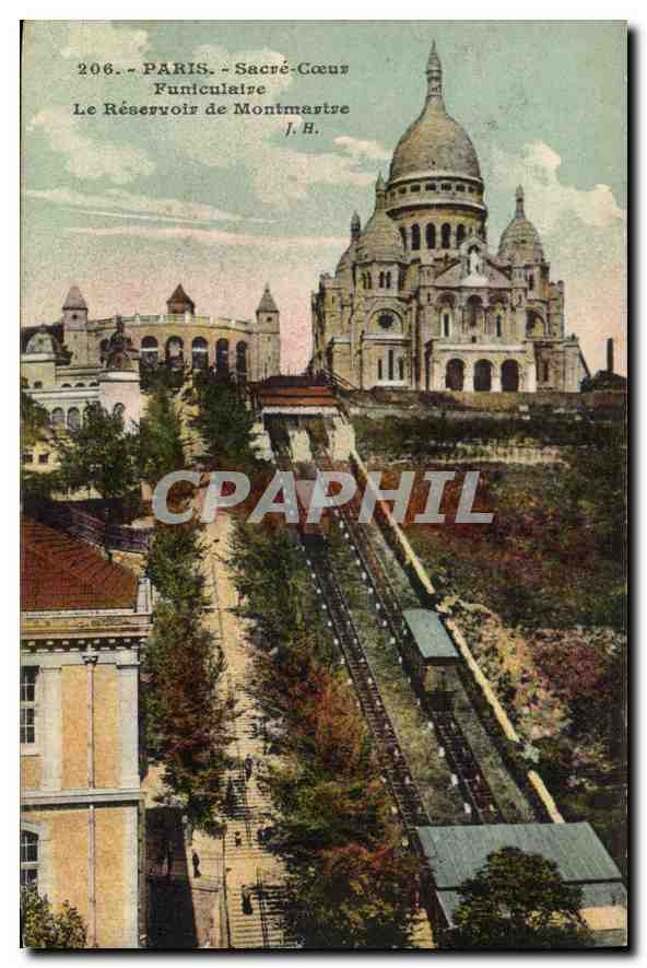 CPA Paris Sacre Coeur Funiculaire le Reservoir de Montmartre