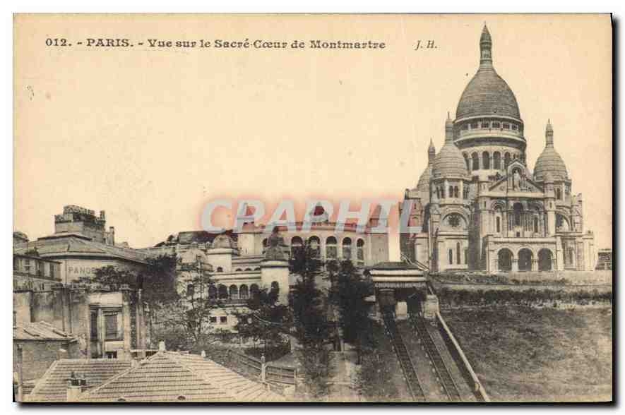 CPA Paris Vue sur Le Sacsre Coeur de Montmartre