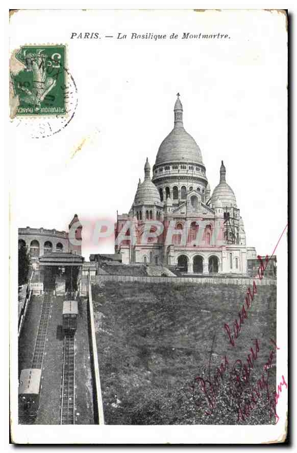 CPA Paris La Basilique de Montmartre