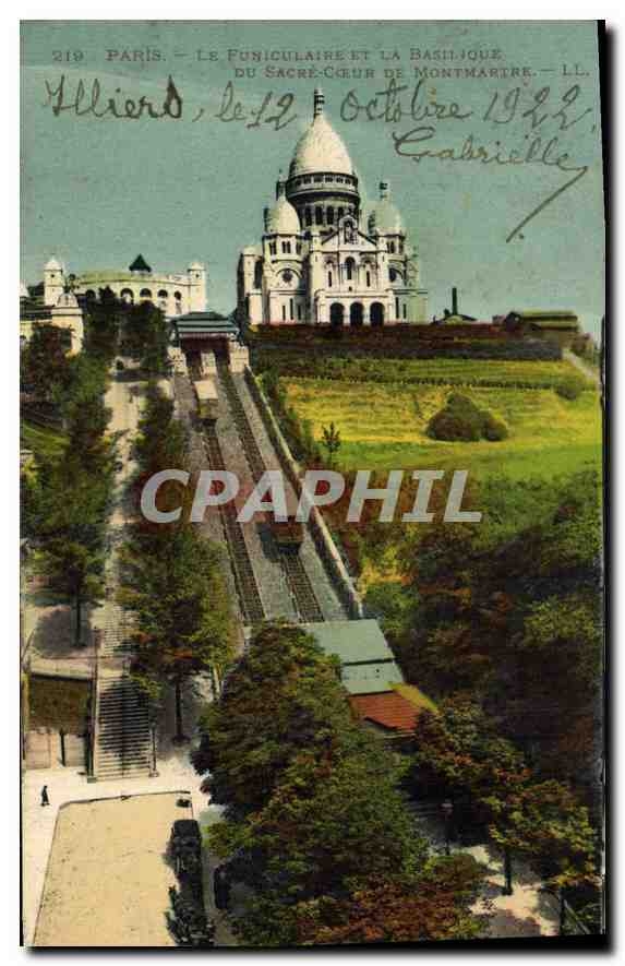 CPA Paris Le Funiculaire et la Basilique de Sacre Coeur de Montmartre