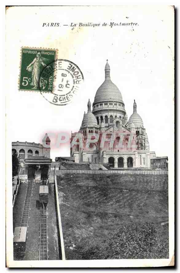 CPA Paris La Basilique de Montmartre