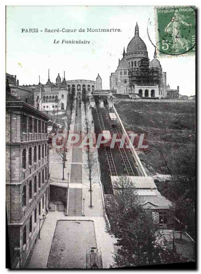 CPA Paris Sacre Coeur de Montmartre Le Funiculaire