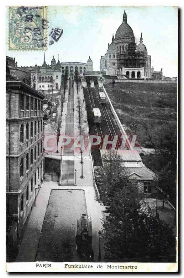 CPA Paris Funiculaire de Montmartre