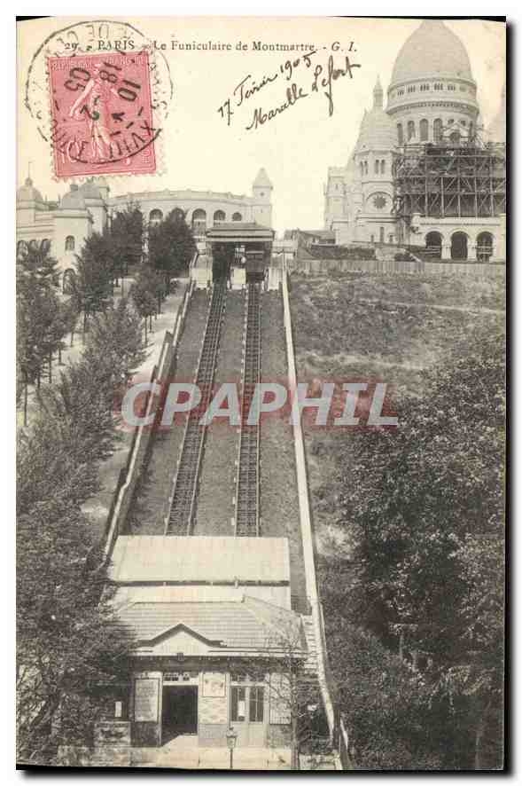 CPA Paris Le Funiculaire de Montmartre