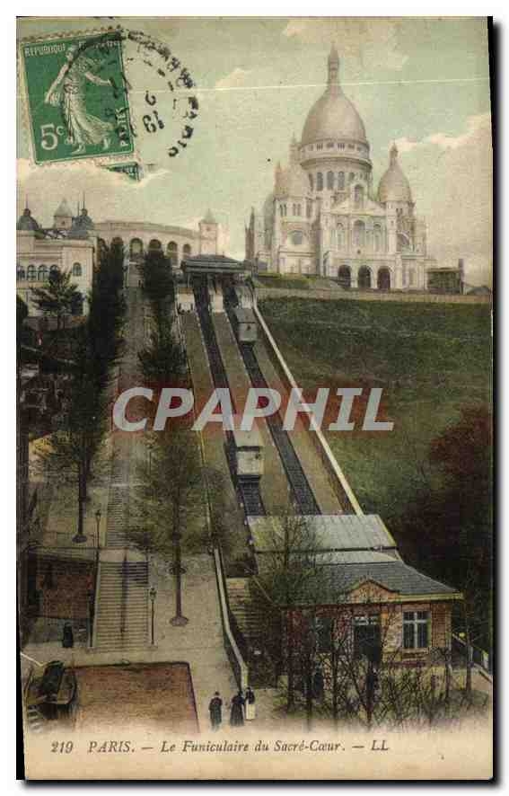 CPA Paris le Funiculaire du Sacre Coeur